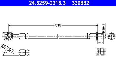 Brake Hose ATE 24.5259-0315.3