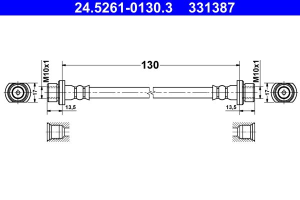 ATE 24.5261-0130.3 Brake Hose
