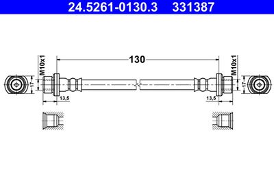 Brake Hose ATE 24.5261-0130.3