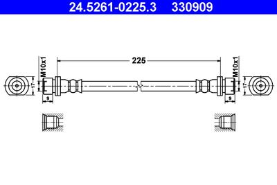 Brake Hose ATE 24.5261-0225.3
