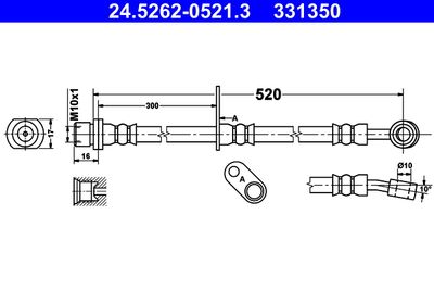 Brake Hose ATE 24.5262-0521.3
