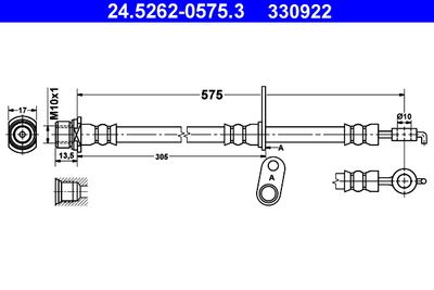 Brake Hose ATE 24.5262-0575.3
