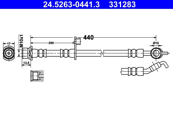 ATE 24.5263-0441.3 Brake Hose