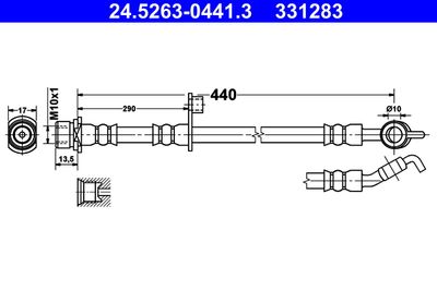 Brake Hose ATE 24.5263-0441.3