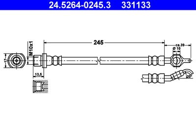 Brake Hose ATE 24.5264-0245.3