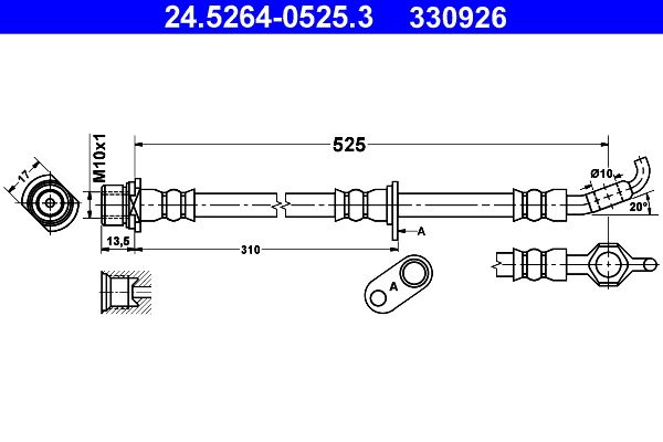 ATE 24.5264-0525.3 Brake Hose