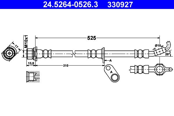 ATE 24.5264-0526.3 Brake Hose