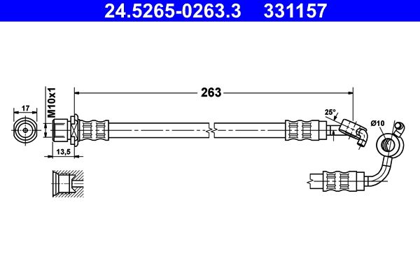 ATE 24.5265-0263.3 Brake Hose