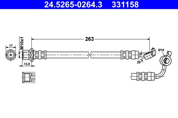 ATE 24.5265-0264.3 Brake Hose