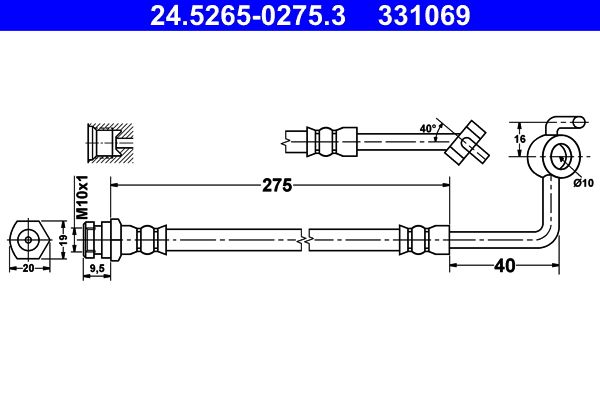 ATE 24.5265-0275.3 Brake Hose