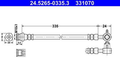 Brake Hose ATE 24.5265-0335.3