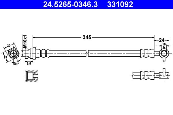 ATE 24.5265-0346.3 Brake Hose