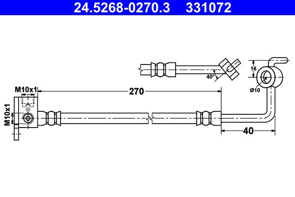 ATE 24.5268-0270.3 Brake Hose
