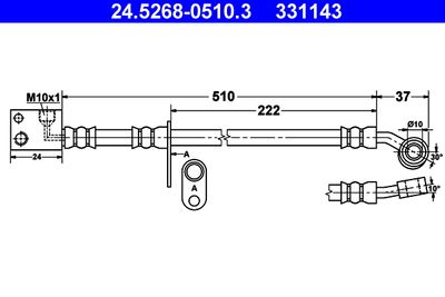 Brake Hose ATE 24.5268-0510.3
