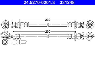 Brake Hose ATE 24.5270-0201.3
