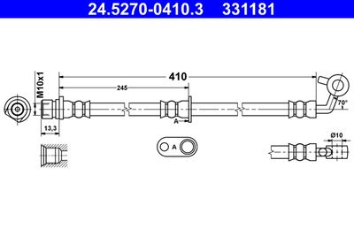Brake Hose ATE 24.5270-0410.3