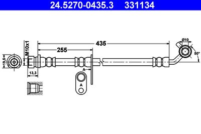 Brake Hose ATE 24.5270-0435.3
