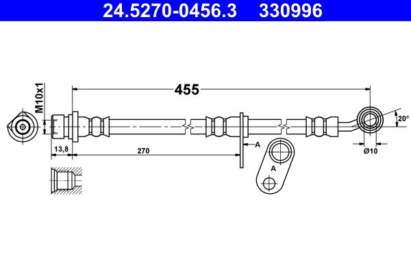 ATE 24.5270-0456.3 Brake Hose