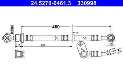 Brake Hose ATE 24.5270-0461.3