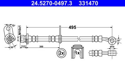 Brake Hose ATE 24.5270-0497.3