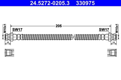 Brake Hose ATE 24.5272-0205.3