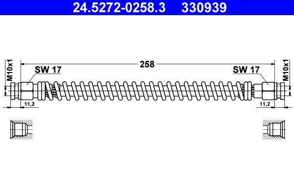 ATE 24.5272-0258.3 Brake Hose