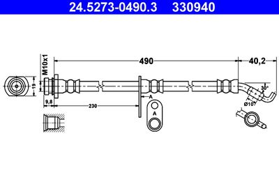 Brake Hose ATE 24.5273-0490.3