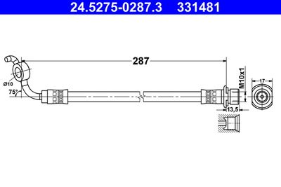 Brake Hose ATE 24.5275-0287.3