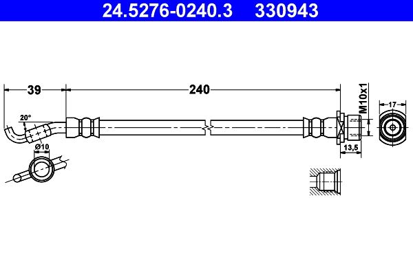 ATE 24.5276-0240.3 Brake Hose