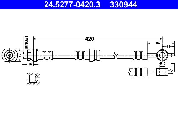 ATE 24.5277-0420.3 Brake Hose