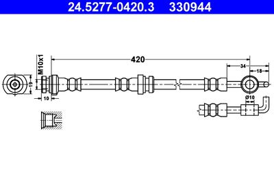 Brake Hose ATE 24.5277-0420.3
