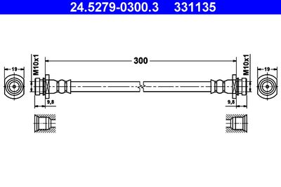 Brake Hose ATE 24.5279-0300.3
