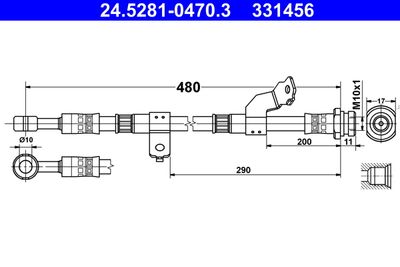Brake Hose ATE 24.5281-0470.3