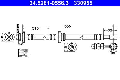 Brake Hose ATE 24.5281-0556.3