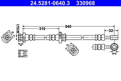 Brake Hose ATE 24.5281-0640.3