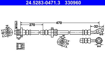 Brake Hose ATE 24.5283-0471.3