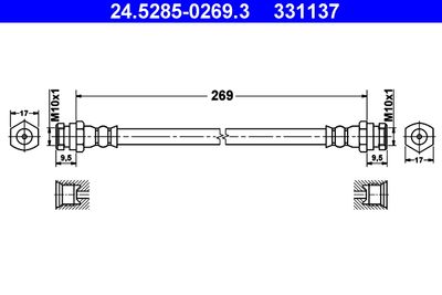 Brake Hose ATE 24.5285-0269.3