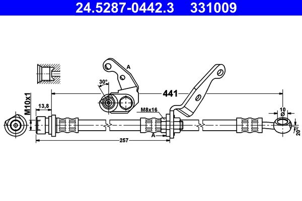 ATE 24.5287-0442.3 Brake Hose