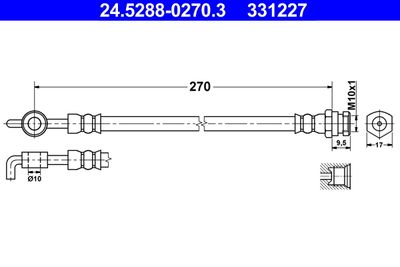 Brake Hose ATE 24.5288-0270.3