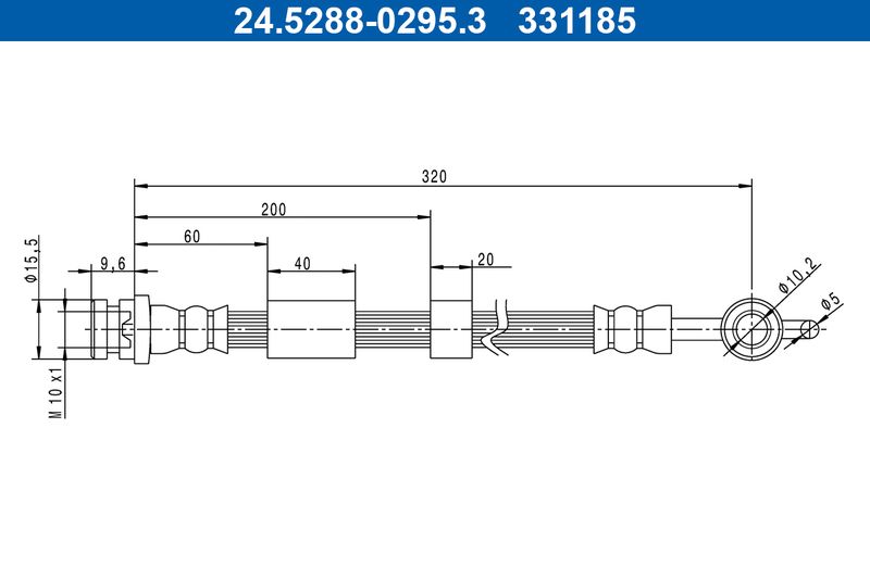 ATE 24.5288-0295.3 Brake Hose