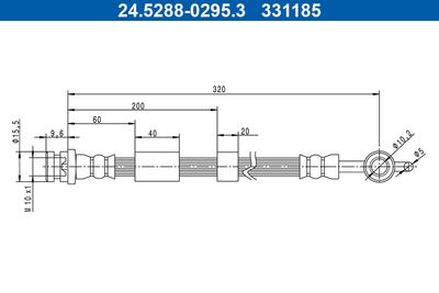 Brake Hose ATE 24.5288-0295.3
