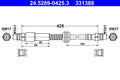 Brake Hose ATE 24.5289-0425.3
