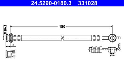 Brake Hose ATE 24.5290-0180.3