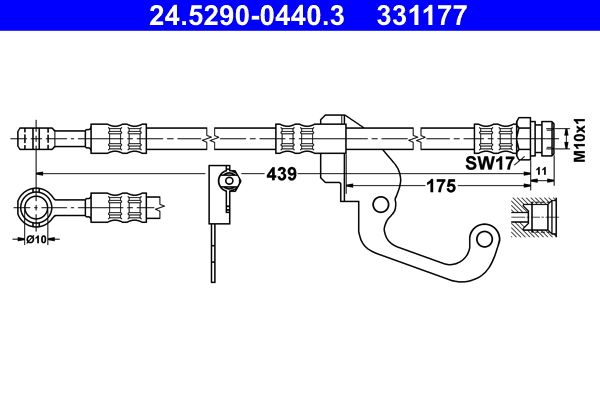ATE 24.5290-0440.3 Brake Hose