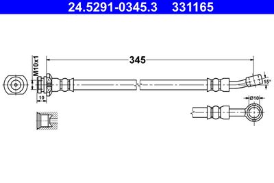 Brake Hose ATE 24.5291-0345.3