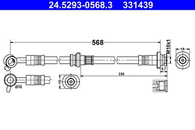 Brake Hose ATE 24.5293-0568.3