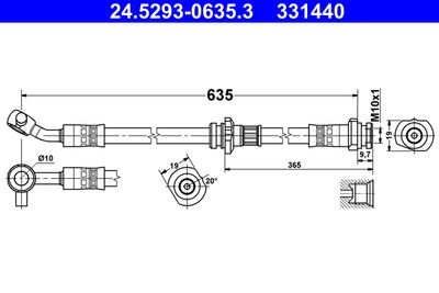 Brake Hose ATE 24.5293-0635.3