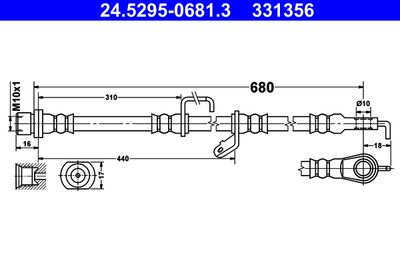 Brake Hose ATE 24.5295-0681.3