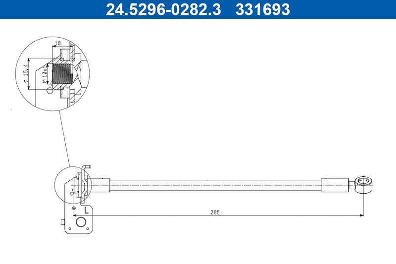 ATE 24.5296-0282.3 Brake Hose