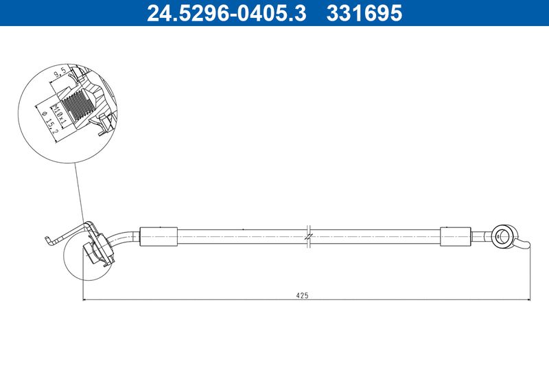 ATE 24.5296-0405.3 Brake Hose